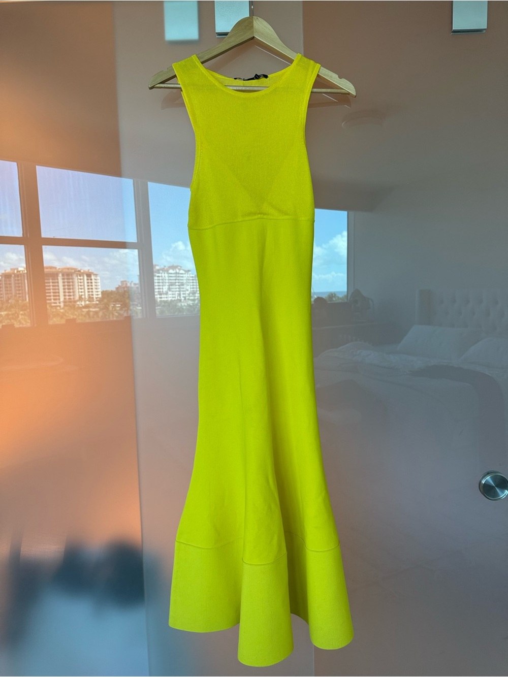 Proenza Schouler Neon Yellow Sleeveless Maxi Dress